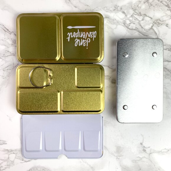 Jane Davenport Gold Metal Tin for Watercolor Pans - Picture 5 of 5